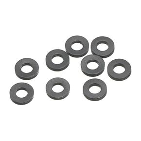 PATIKIL M2.5 Nylon Flat Washer, 8 Pack 2.5mm ID 5mm OD 1mm Thick Sealing Spacer Gasket Ring for Faucet Pipe Water Hose Fastener Bolt, Black