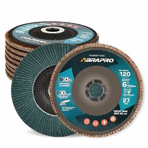 6" x 7/8" Flap Discs,Arbor Size 7/8-inch,T27 Industrial Zirconia Abrasive Grinding Wheel for Metal, Wood, Stainless Steel Finishing, 60 Grit (10 Pack)