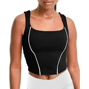 Xunyu Longline Sports Pras for Women Tops Tops Prockout Withing With Bruist in Bra Running Crop Yoga Open Open Back Back