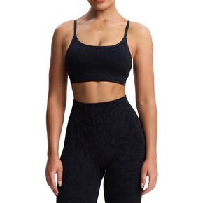 Aoxjox Workout Seamless Sports Bra for Women Adjustable Fitness Padded Exercise Gym Bras Yoga Crop Tank Top