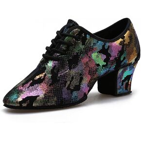 Women's Dance Practice Shoes Colorful Jazz Latin Salsa Swing Professional Ballroom Shoes