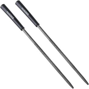 Utoolmart Needle File Set, 5 Pieces Hand Metal Files, 3mm x 140mm Round Files Tools Hardened Alloy Strength Steel for Metal Glass Stone with Fine Sanding