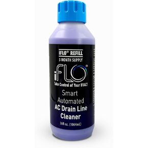iFLO 3 Month Smart Automated AC Drain line Cleaner Cartridge (1 x 36 Fl Oz Cartridge)