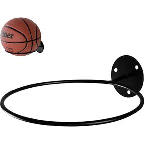 RT&BS Basketball Holder Wall Mount, 2 pcs Ball Display Wall Storage for Basketball, Soccer Ball, Volleyball, Football, Rugby