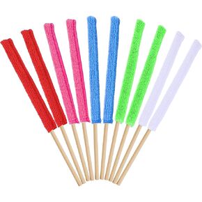 10 PCS Microfiber Detail Duster Sticks Mini Duster Crevice Cleaning Tool, Small Duster Gap Dust Cleaner for Car Vent Blind Fan Windows Small Spaces