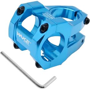 31.8 Stem 35mm MTB Mountain Bike Riser Handlebar Short Stem (Blue)