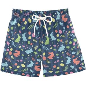 Boccsty Blue Ice Cream Boys Swim Trunks Baby Kids Swimwear Summer Toddler Beach Board Shorts 2T-XL