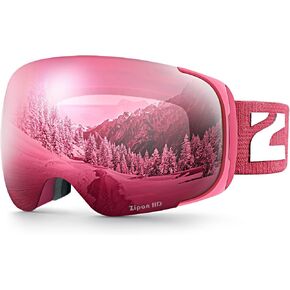 ZIONOR Ski Goggles, Z1 Zipon HD Lens Snow Snowboard Goggles for Men Women Adult