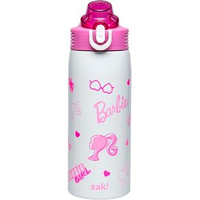 Zak تصمم زجاجة ماء Barbie Sage Kids للمدرسة أو السفر ، زجاجة مياه من الفولاذ المقاوم للصدأ 19 أوقية مع قش ، مقبض ، وغطاء مقاوم للتسرب ، منبثقة (باربي) in Kuwait