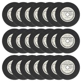 HARFINGTON 25pcs Cut Off Wheels 3" x 1/16" x 3/8" Ultra Thin Cutting Wheel Angle Grinder Cut-Off Discs General Metal Cutting Disc for Stainless Steel Cast Iron Copper, Black
