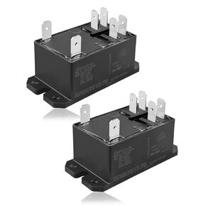 2Pcs Power Relay 30Amp 24VAC 6Pins Replace T92P7A22-24, General Purpose Power Relay DPST-NO
