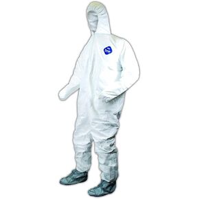 MAGID DuPont Tyvek Disposable Coverall with Hood & Boots, 25 Coveralls, Size 2XL, White, CVWHB11