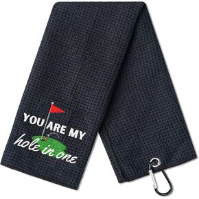 Valentines Gifts for him Golf Towel, Golf Valentines Day Gifts for him, 40 x 60cm Microfiber Golf Towel for Golf Bags,for Christmas