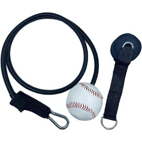 Baseball and Softball Resistance Training Bands,Pitching Training Aids, Baseball Connectors with Door Anchor are Baseball Training Accessories Improve Pitching,Arm Strength.-Black