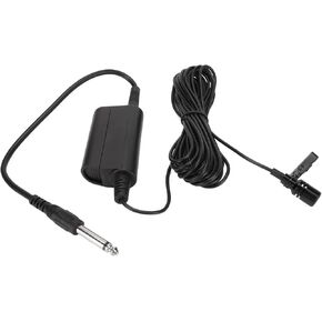 Lavalier Lapel Microphone, Omnidirectional Condenser Mic, 6.35MM Jack, Mini Metal Clip, for Playing Guitars, Saxophones, Trumpets, Violins, 16.4ft