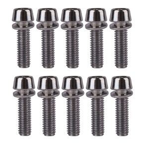 Stainless Steel Bolt M6 x 20mm Allen Head with Washers, Bicycle Stem Screws, Pack of 10