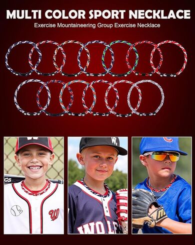 Premium Sports Baseball Necklaces for Outfit/Sport field, Classic Sports Fan Baseball Necklace w/Triple Rope Twisted Tornado Design in Saudi Arabia