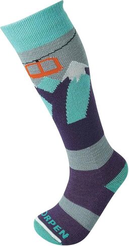 جورب T2 Ski Eco للأطفال، رائع للتزلج، صديق للبيئة ومستدام، سمك متوسط، نعل مبطن in Kuwait