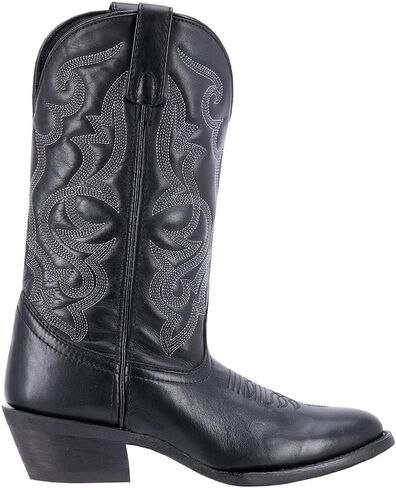 Laredo Womens Spellbound Studded Tooled Inlay Embroidered Square Toe Casual Boots Mid Calf Low Heel 1-2" - Brown - Size 11 B in Kuwait