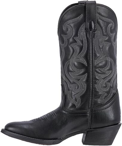 Laredo Womens Spellbound Studded Tooled Inlay Embroidered Square Toe Casual Boots Mid Calf Low Heel 1-2" - Brown - Size 11 B in Kuwait