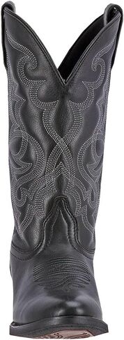 Laredo Womens Spellbound Studded Tooled Inlay Embroidered Square Toe Casual Boots Mid Calf Low Heel 1-2" - Brown - Size 11 B in Kuwait