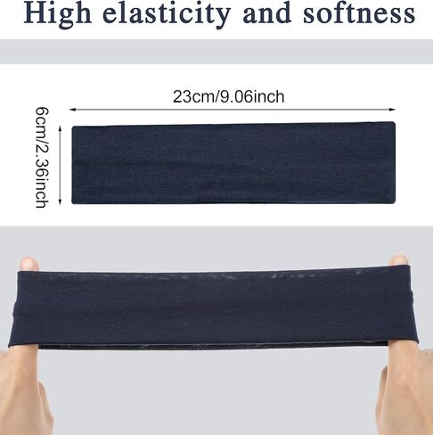 8 قطع من عصابات الرأس المقاومة للانزلاق للنساء، عصابات رأس للتمرين للنساء، عصابات شعر رياضية أنيقة، عصابات رأس مرنة واسعة للنساء، قماش قطني ناعم قابل للتمدد في الهواء الطلق والجري in Kuwait