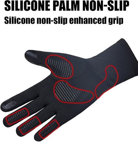قفازات الجري RIGWARL خفيفة الوزن تعمل باللمس ودافئة مضادة للانزلاق بطانات قفازات للرجال والنساء الرياضية in Kuwait