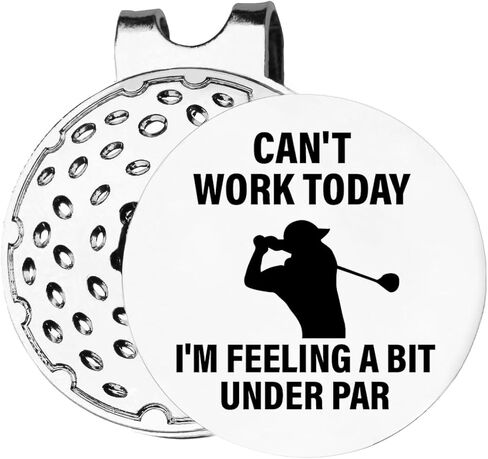 أفكار هدايا لاعب الجولف TSUYAWU - علامة جولف مضحكة مع مشبك قبعة مغناطيسي هدية مبتكرة للجولف - لا يمكن العمل اليوم علامة كرة الجولف - هدايا إكسسوارات الجولف للاعبي الجولف الرجال والأب والزوج وصديقها in Kuwait