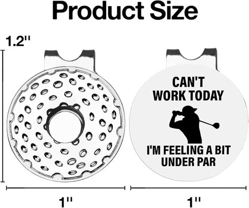 أفكار هدايا لاعب الجولف TSUYAWU - علامة جولف مضحكة مع مشبك قبعة مغناطيسي هدية مبتكرة للجولف - لا يمكن العمل اليوم علامة كرة الجولف - هدايا إكسسوارات الجولف للاعبي الجولف الرجال والأب والزوج وصديقها in Kuwait