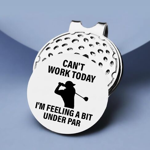 أفكار هدايا لاعب الجولف TSUYAWU - علامة جولف مضحكة مع مشبك قبعة مغناطيسي هدية مبتكرة للجولف - لا يمكن العمل اليوم علامة كرة الجولف - هدايا إكسسوارات الجولف للاعبي الجولف الرجال والأب والزوج وصديقها in Kuwait