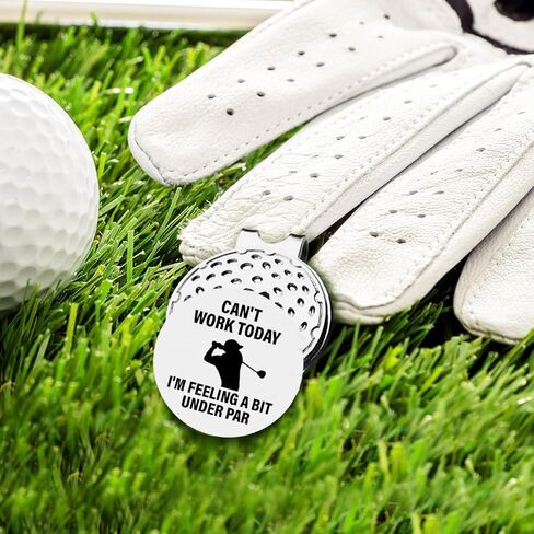 أفكار هدايا لاعب الجولف TSUYAWU - علامة جولف مضحكة مع مشبك قبعة مغناطيسي هدية مبتكرة للجولف - لا يمكن العمل اليوم علامة كرة الجولف - هدايا إكسسوارات الجولف للاعبي الجولف الرجال والأب والزوج وصديقها in Kuwait