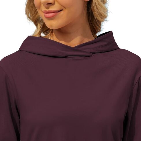 TAIPOVE Women's Cotton Basic Hooded Pullover Sweartshirt Casual Layering Lightweight Undershirts Long Sleeve Top in Saudi Arabia