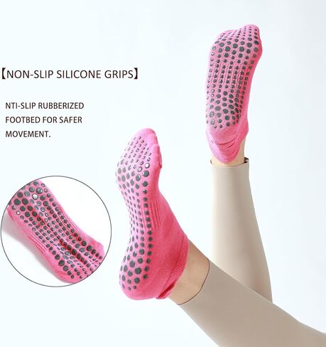 جوارب بيلاتيس للسيدات، جوارب يوجا غير قابلة للانزلاق، جوارب طويلة غير قابلة للانزلاق من أجل بار نقي، باليه، تمرينات الرقص، 3 عبوات in Kuwait