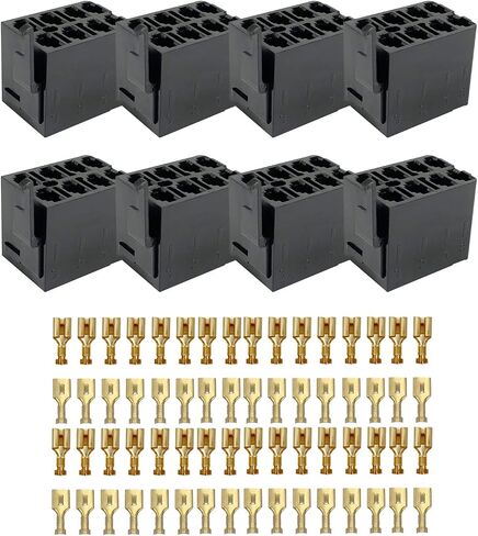 8 Set Rocker Switch Plug Socket with 6.3mm Female Spade Terminals for ARB Carling Switch Connection in Kuwait