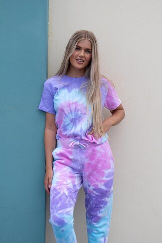 Colortone Ladies Tie Dye Joggers - Warm Lounge Tie-Dye Sweatpants for Women in Kuwait