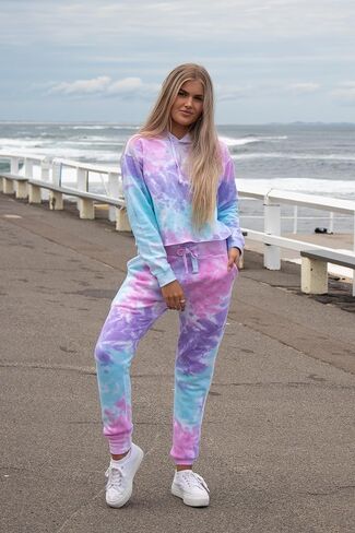 Colortone Ladies Tie Dye Joggers - Warm Lounge Tie-Dye Sweatpants for Women in Kuwait