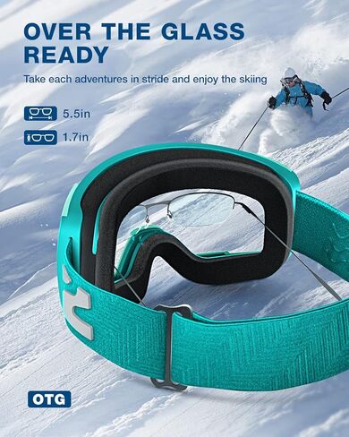 ZIONOR Ski Goggles, Z1 Zipon HD Lens Snow Snowboard Goggles for Men Women Adult in Kuwait