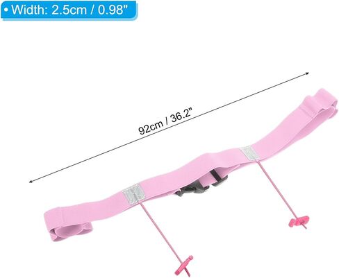 PATIKIL Triathlon Belt Bib Holder, 2 Pack Elastic Marathon Race Number Belt Marathon Running Race Belt with 6 Gel Loops for Marathon Racing Cycling, Pink in Saudi Arabia