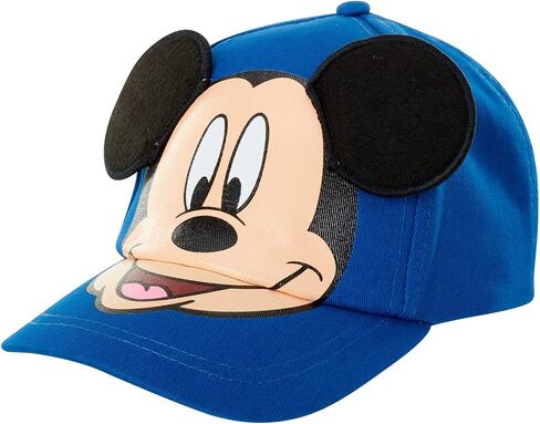 Disney Boys' Mickey Mouse Baseball Cap - 3D Ears Curved Brim Strap Back Hat (2-7), Size 4-7 Years, Mickey Mouse Ears Red in Saudi Arabia