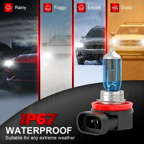 For Jeep Grand Cherokee Headlight Bulbs 1999 2000 2001 2002 2003 2004 2005 2006 2007 2008 2009 2010, 9005 9006 High Low Beam Halogen Lights Combo, 6000K White 55W, 300% Brightness, Plug n Play, 4-Pack in Saudi Arabia