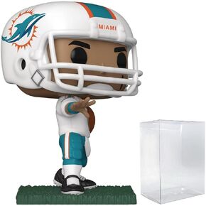 POP Football: Dolphins - Tua Tagovailoa (Away Uniform) Funko Vinyl Figure (Bundled with Compatible Box Protector Case), Multicolor, 3.75 inches