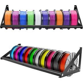 3D Filament Storage Rack, 2 Pack Wall Mounted 3D Printer Filament Storage Racks, Heavy Duty Filaments Spool Holder, Wall-Mounted Storage for 3D Printing Studio Workshop