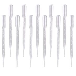 10Pcs Transparent 3ML Disposable Plastic Eye Dropper Set Transfer Graduated Pipettes,Pipettes and Pipettors，Transfer Pipettes