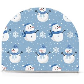 xigua Christmas Snowman Napkin Holder, Acrylic Clear Napkin Dispenser for Kitchen Counter, Dining Table, Bathroom, Home Decor