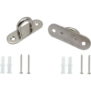 Stainless Steel Pad Eye Plate U Hooks, 1/5inch, 2-Pack