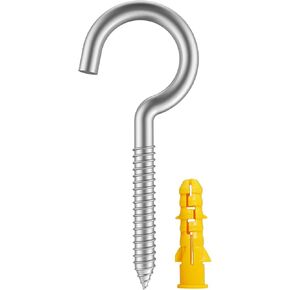 50 Pieces of 304 Stainless Steel Kits, Ceiling Cup Hook Screw Hooks, Ring Screws for Home, Office and Outdoor use, Lighting Hook Racks, self-Tapping Hooks, Hooks (2" X50PCS)
