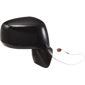 Fit System Passenger Side Mirror for Nissan Versa Hatchback, Versa Sedan, Black, Foldaway, Power