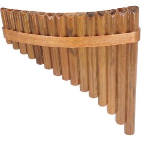 Professional Panpipe,G Key Musical Instrument Pan Pipe Flute 15 Pipes Pan Flute Woodwind Instrument for Woodwind Instrument Lovers (Right Hand)