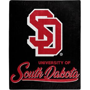 Northwest NCAA South Dakota Coyotes Unisex-Adult Raschel Throw Blanket, 50" x 60", Signature