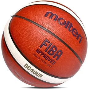 Basketball BG4000 Standard Basketball, PU Material for Regular Competition Basketball, GF Series Evolution Ball, Wear-Resistant Size 5, 6, 7 (Size 6)